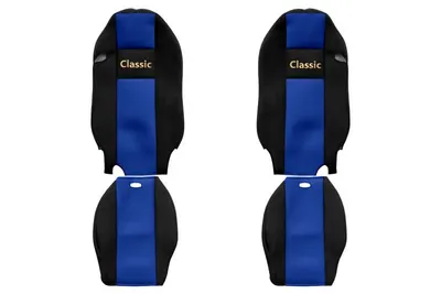 Set huse scaun textil camion compatibile cu Mercedes Actros MP 2 (01.2003-12.2006), Albastru