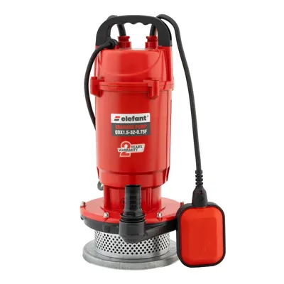 Pompa de drenaj submersibila ELEFANT QDX1.5-32-0.75F cu plutitor, 750W, 116 l/min, inaltime refulare 32 m