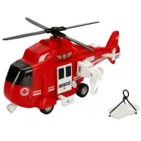 Elicopter de interventie cu lumini si sunete, Cool Machines, 1:16, Rosu