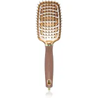 Olivia Garden Expert Flex perie de tip paletă cu fibre de nailon Gold&Brown 1 buc