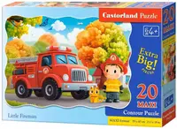 Puzzle Castorland cu 20 de piese XXL - Micul pompier