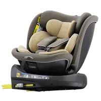 Scaun auto rotativ cu isofix B-Joy Deluxe Buf Boof iSize 40-150 cm lightbrown
