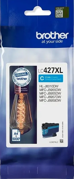 Cartuș de cerneală Brother - LC-427XLC, pentru MFC-J5955DW, Cyan