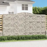vidaXL Coșuri gabion arcuite, 6 buc, 400x30x220/240cm, fier galvanizat