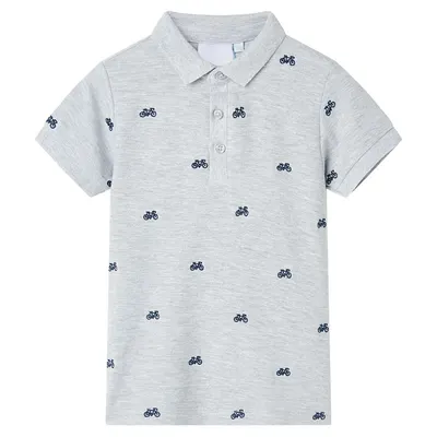Tricou polo pentru copii, gri melanj, 140