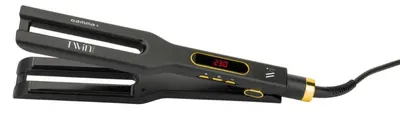 Placă de păr profesională GammaPiu -Twin Pro, 230 °C, acoperire cu turmalina, neagră
