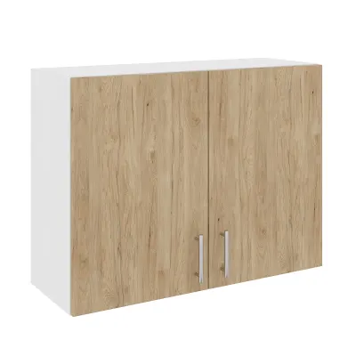 Corp Superior Karo, 2 Usi, Lemn Natural/Alb, 80 x 30 x 60 cm