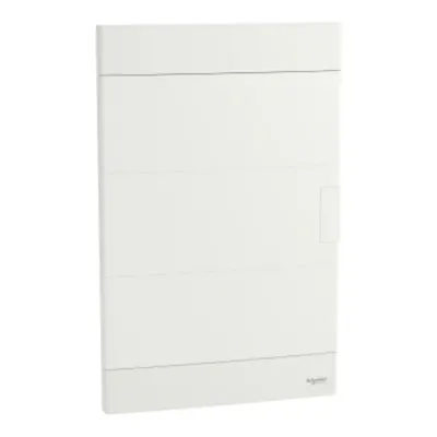 Easy9EU, Cofret cu montaj incastrat, 3x12 Module, usa alba, cu 2 blocuri terminale