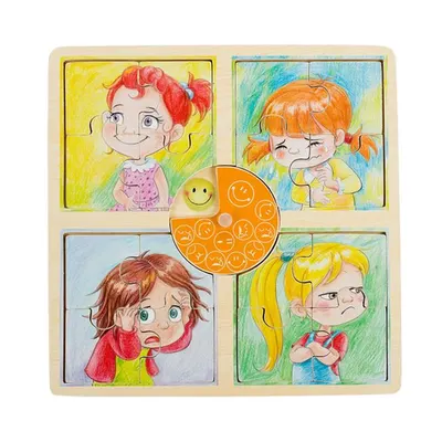 Puzzle din lemn Pino - Emotii, Fetita