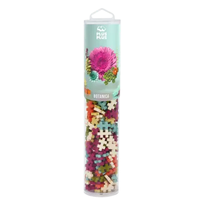 Set constructie Plus-Plus, tub 240 piese, Botanica Mix, culori botanice