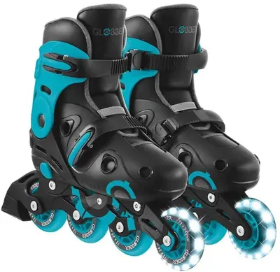 Role pentru copii 2 în 1 Globber - Go Skates Lights, 34 - 37, albastre