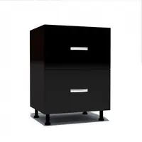 Corp inferior 60 cu 2 sertare metalice pentru greutate Zebra negru