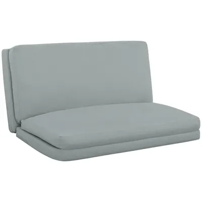HOMCOM Canapea paresseux șezlong extensibil pliabil în 4 părți, greutate 240 Kg, 137,5 x 85,5 x 74 cm, gri deschis | Aosom Romania