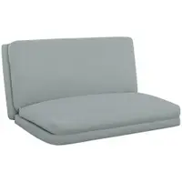 HOMCOM Canapea paresseux șezlong extensibil pliabil în 4 părți, greutate 240 Kg, 137,5 x 85,5 x 74 cm, gri deschis | Aosom Romania