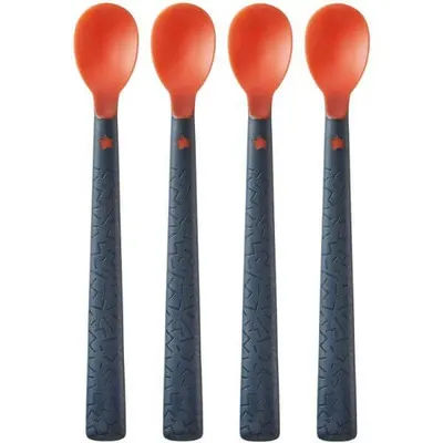 Set 4 linguri termice cu strat antibacterian Tommee Tippee 4 luni +
