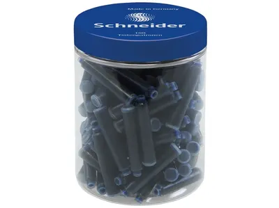 Rezerva stilou scurta cerneala Schneider, 100buc/borcan
