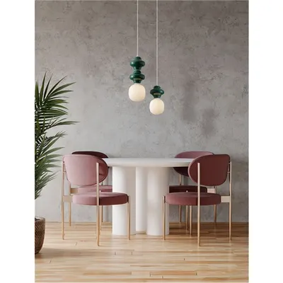 Lampa suspendata CLIO Mat Alb Metal Baza Jasper Ceramic & Acid Opal Sticla LED E14 1x5 Wat 220-240Volt IP20 Fara bec