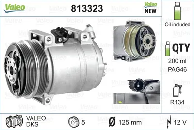 Compresor AC clima VOLVO C30, C70 II, S40 II, V50; FORD FOCUS C-MAX, FOCUS II, KUGA I 1.4-2.5 intre 2003-2013