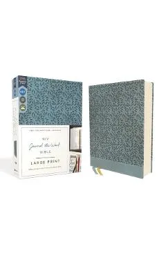 Niv, Journal the Word Bible (Perfect for Note-Taking), Large Print, Leathersoft, Teal, Red Letter, Comfort Print: Reflect, Take Notes, or Create Art N