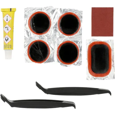 Kit pentru vulcanizare anvelope biciclete, Flickbox, 9 piese