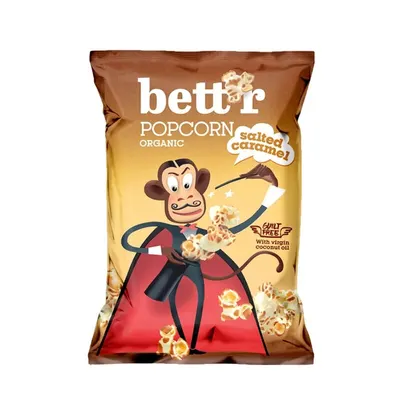 Popcorn cu caramel sarat bio 60g Bettr