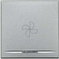 Capac tasta Axolute MyHOME BUS - simbol Ventilator tip apasare - 2 modul - aluminiu