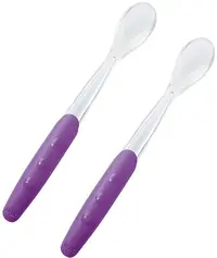 Linguri din silicon Nuk, 2 buc, mov