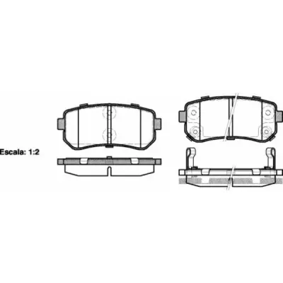 Set placute frana, frana disc REMSA 1209.02