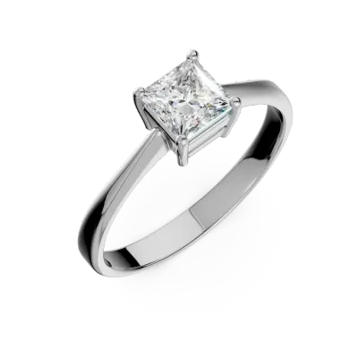 Inel de logodna din aur alb cu diamant solitaire de 0.91ct