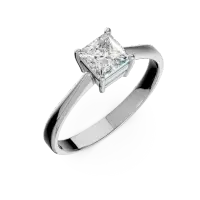 Inel de logodna din aur alb cu diamant solitaire de 0.91ct