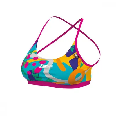 Z3R0D - sutien Costum baie femei two pieces - rosu galben albastru Expressive R…