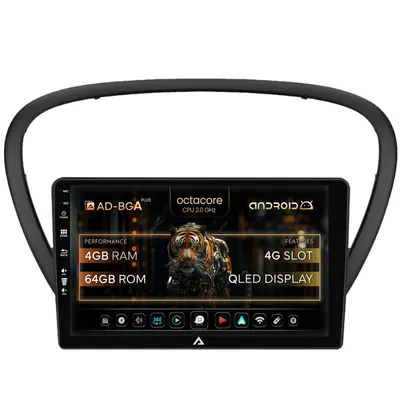 Navigatie Peugeot 607 (2004-2011), Android, A-Octacore 4GB RAM + 64GB ROM, 9 Inch - AD-BGA9004+AD-BGRKIT266V4