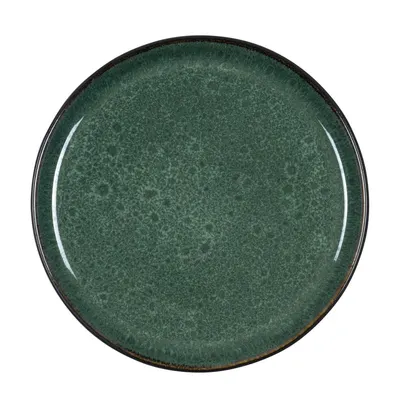 Farfurie verde/neagră pentru desert din gresie ø 21 cm Gastro Green/Black – Bitz