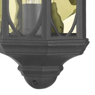 Aplica Tenby Outdoor Wall Light Black Glass IP43