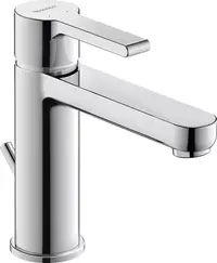 Baterie lavoar Duravit B.2 B21020001010, marime M, cartus ceramic, monocomanda, set evacuare cu tija, 165 mm, ventil, Crom lucios
