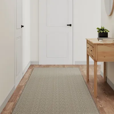 vidaXL Covor traversă cu aspect sisal, argintiu, 80x300 cm