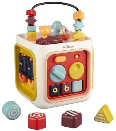 Cub de activități pentru bebeluși 6 în 1 Raya Toys - Inspiring Polyhedron