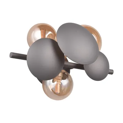 Aplică de perete gri-auriu Bubble – Trio Select