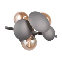 Aplică de perete gri-auriu Bubble – Trio Select