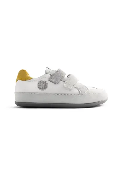 Pantofi sport de piele si piele intoarsa cu talpa flexibila Onekama - Alb - Alb