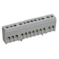 Neutral bus bar in body-Izolator onto a DIN-rail SHNI-6x9-16-k-average