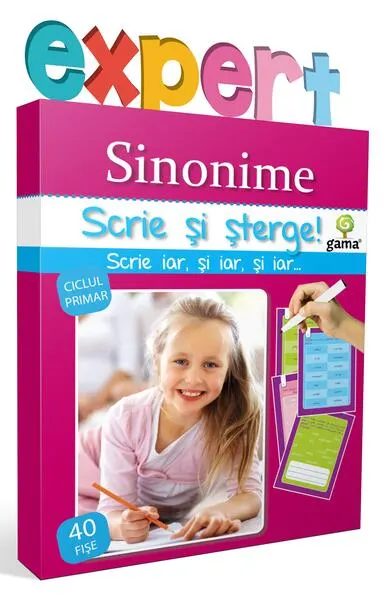 Sinonime. Scrie și șterge! Expert (7-10 ani) - Paperback - ***