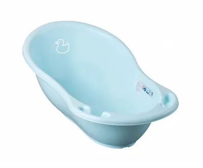 Set Cadita 102 cm cu suport metalic si suport anatomic Duck Albastru