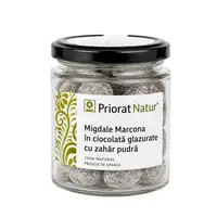 Migdale Marcona în ciocolată glazurate cu zahăr pudră 140g