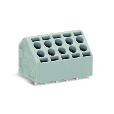 2-conductor PCB terminal block; 1.5 mm²; Pin spacing 5 mm; 7-pole; Push-in CAGE CLAMP®; 1,50 mm²; gray