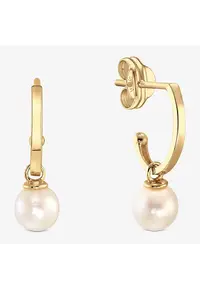 Cercei din aur 14K cu perle naturale 4mm - Yoko
