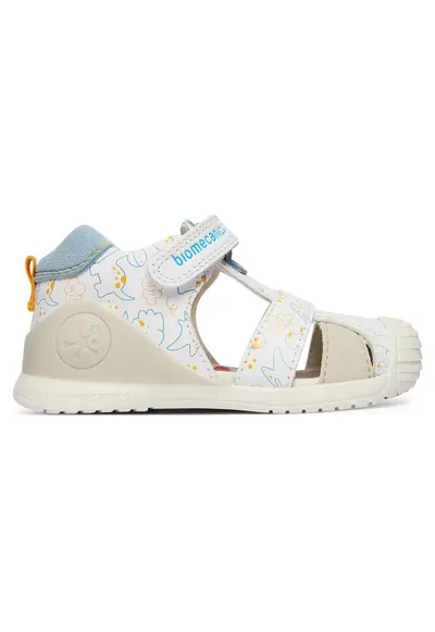 Sandale Baieti - piele naturala - alb/multicolor