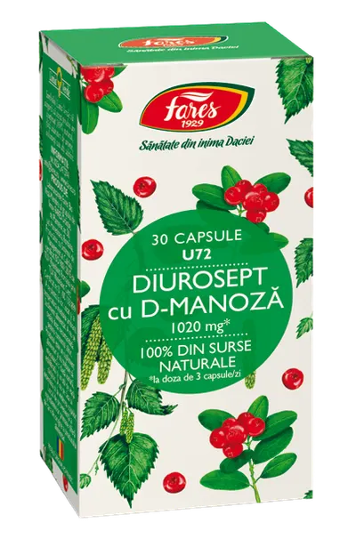 Diurosept cu D-manoza, 30 capsule, Fares