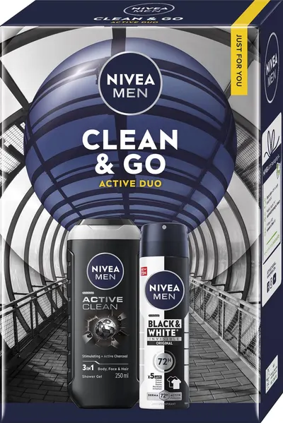 Nivea Men Set cadou Clean & Go, 2 piese