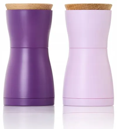 Set de râșnițe pentru sare și piper AdHoc - Twin, 13 cm, mov